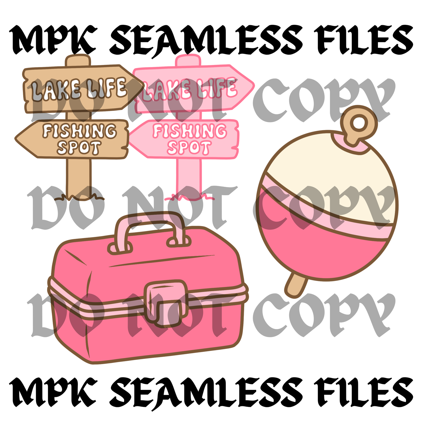 Pink Fishing Clipart
