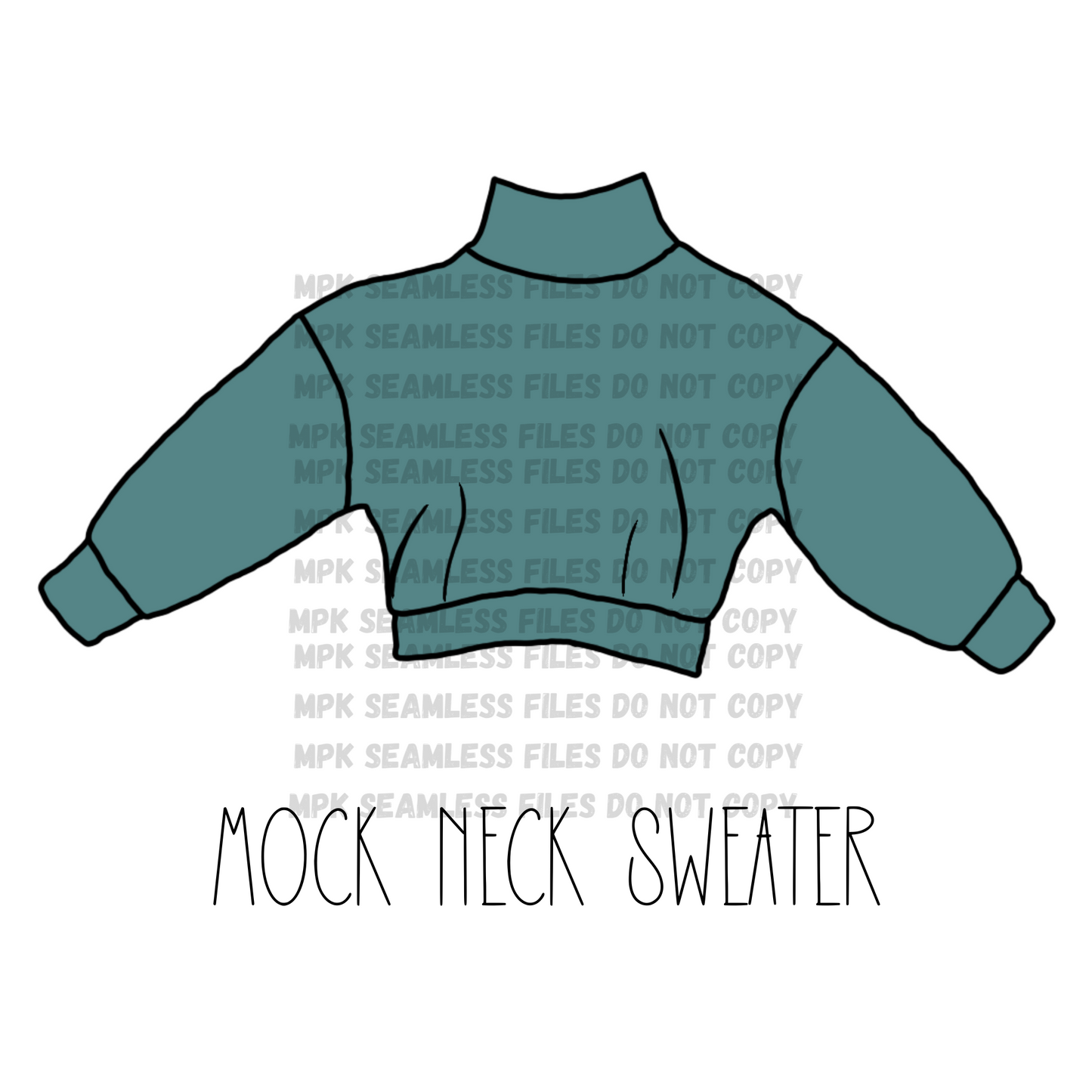 Mock Neck Sweater MockUp