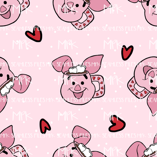 Pig Valentines Cup