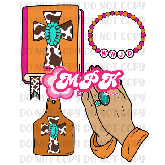 WWJD Pink Clipart Set