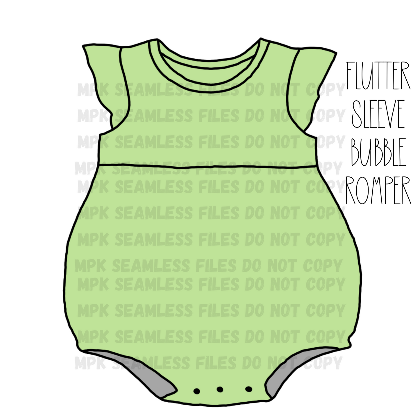 Flutter Sleeve Bubble Romper Mockup