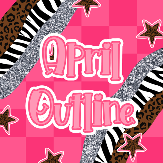 April Outline Clipart