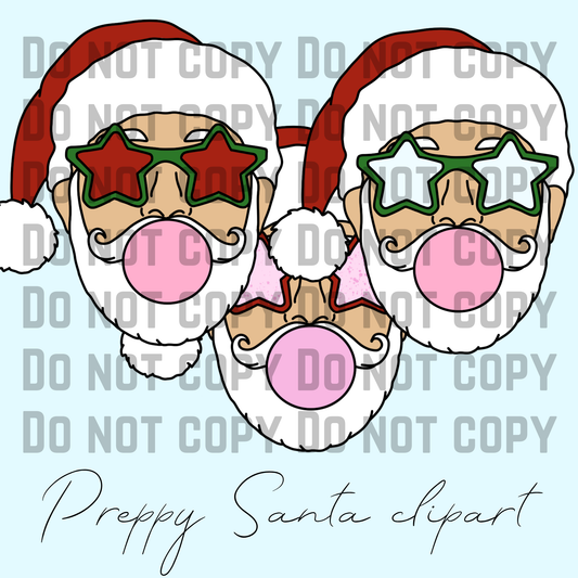 Preppy Santa Clipart
