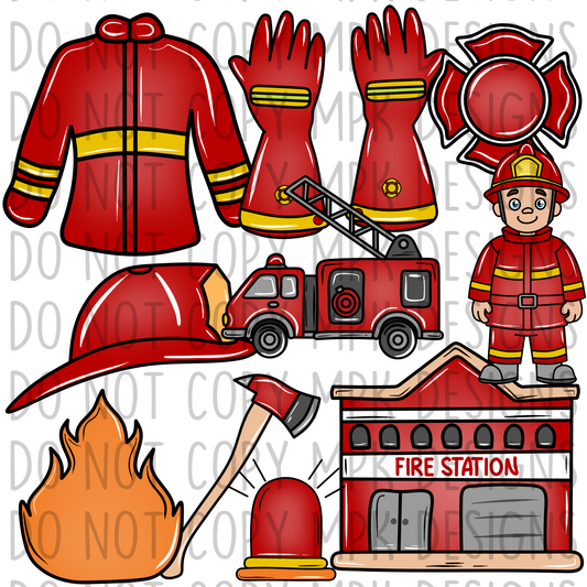 Firefighter Clipart Bundle