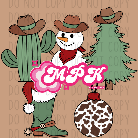 Western Christmas Clipart