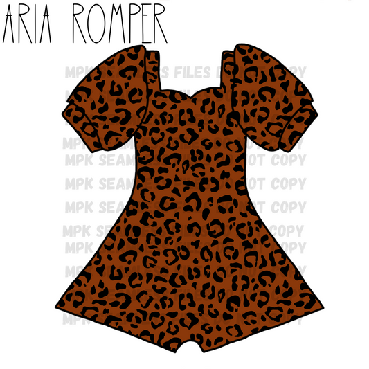Aria Romper Short Sleeve Mockup