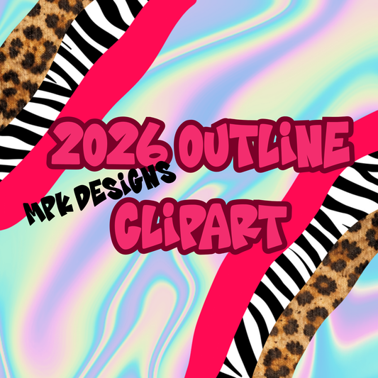 2026 Outline Clipart