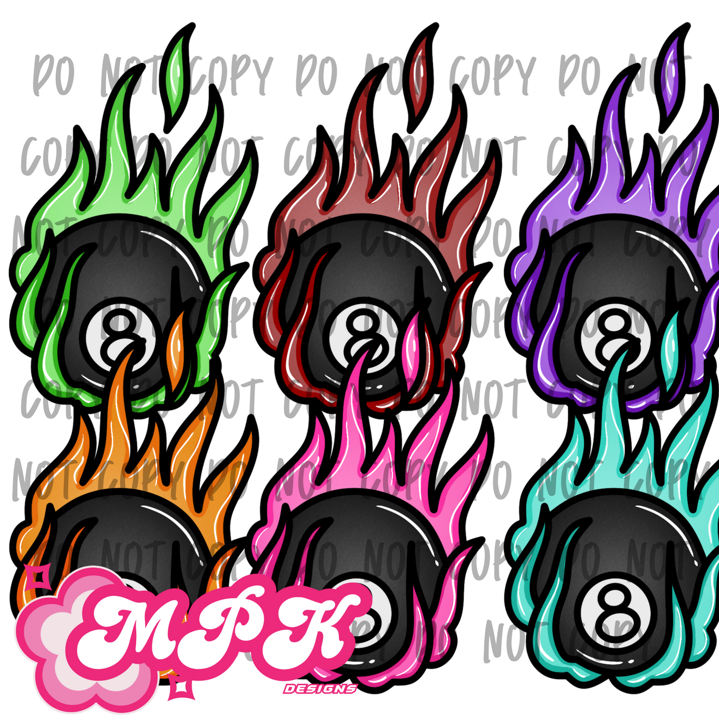 Fire 8ball Clipart