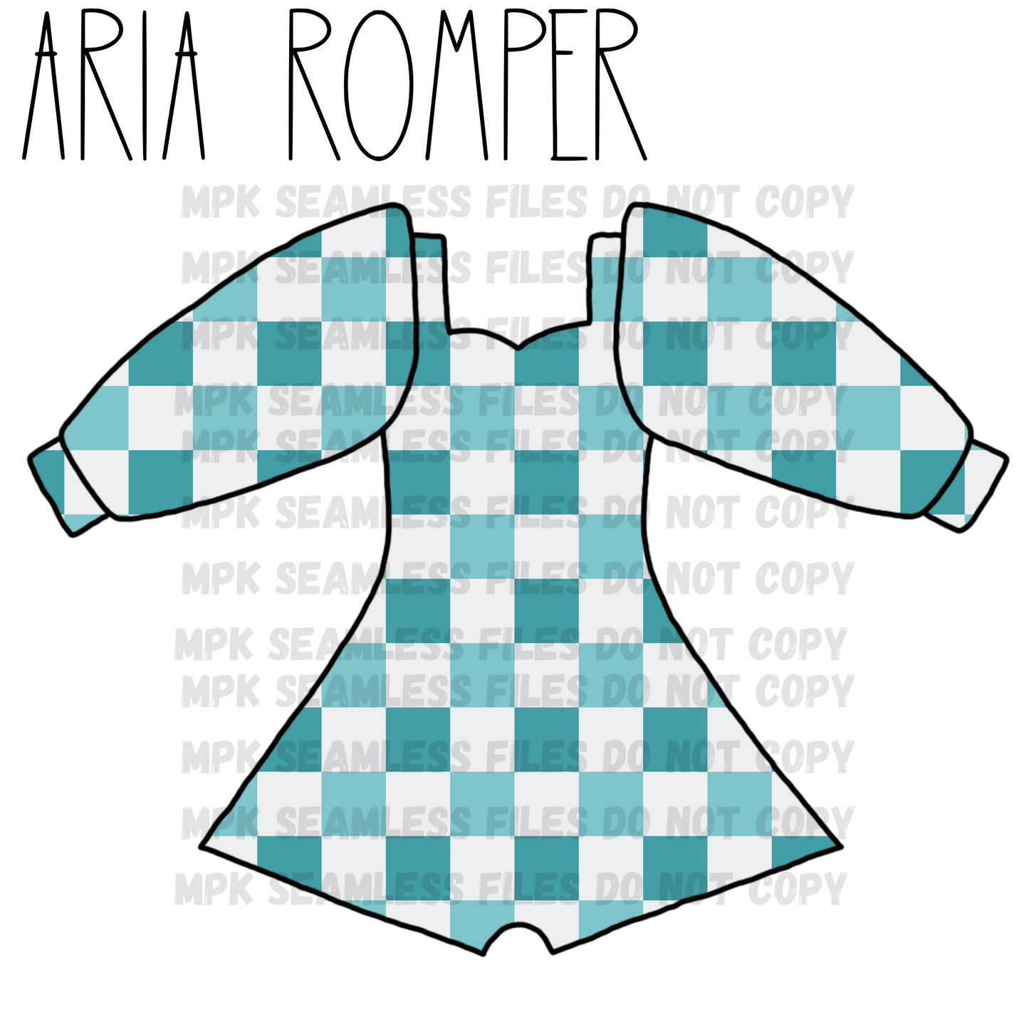 Aria Romper Long Sleeve Mockup